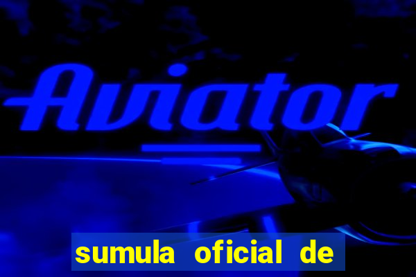 sumula oficial de futebol 7 society excel